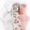 Mybbshower Floral Chiffon Fringe Ribbon 1.5" x 15Yd (3 Rolls *5Yd) for Wedding Invitations, Bridal Bouquets, DIY Tassel Garland Decorations, Gifts Wrapping & Bow Making (Pink White)